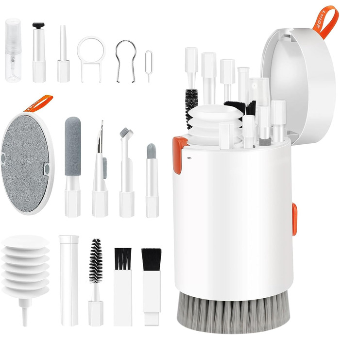 Набір для чищення клавіатури 20 в 1: щітка, очищувач для електроніки, для планшетів, ноутбуків, телефонів, навушників, моніторів, камер