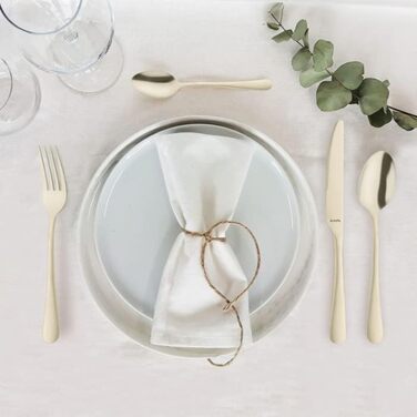 Набір ложок Amefa AUSTIN Latte Macchiato (6 шт.) | Стильний дизайн | Нержавіюча сталь з PVD покриттям | 19,8 см | Для лате макіато та чай лате