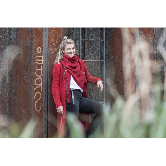 В'язана жилетка KNIT FACTORY Luna Lange - жіноча жилетка з вовни, великий в'яз, Marron (36-38)