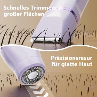 Електричний жіночий епілятор 2-в-1 Intimrasierer Lila: ніжний догляд за тілом та зоною бікіні