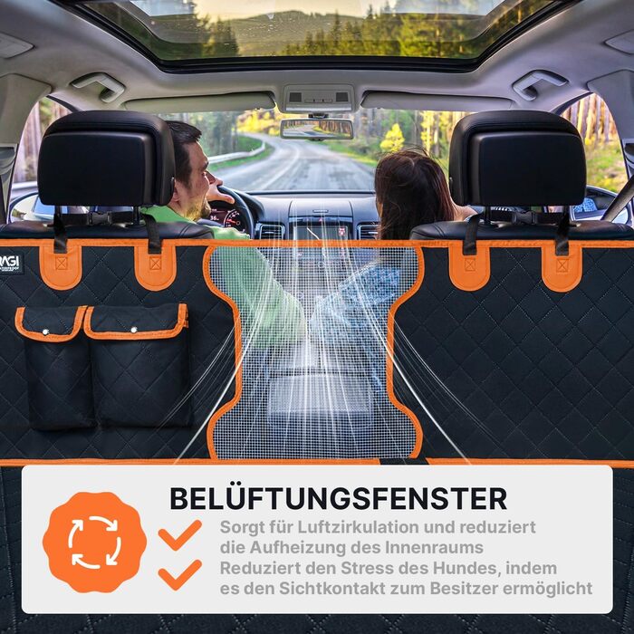 Захист для заднього сидіння авто для собак RAGI - водовідштовхувальний, 4в1, з ременями, антиковзаючий, для всіх авто
