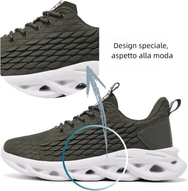 Чоловічі кросівки для бігу, тенісу та фітнесу. Легкі, дихаючі, зелені, 42 EU