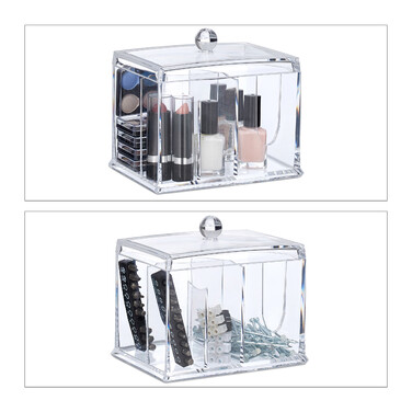 Relaxdays Cotton Swab Storage