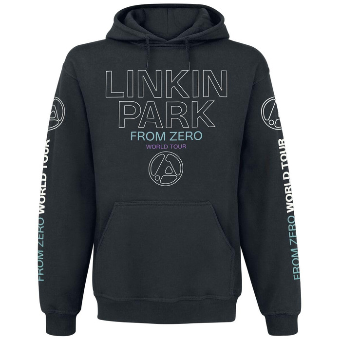 Чоловічий худі Linkin Park 'From Zero to World Tour' чорний, офіційний мерч гурту, розмір S