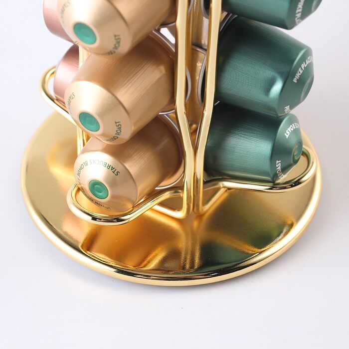 Тримач для капсул Nespresso Sevenline, органайзер на 40 капсул (золотий)