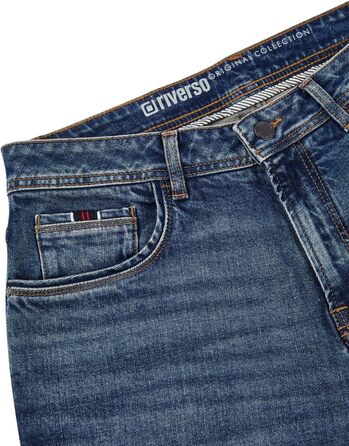 Чоловічі джинси Riverso Eddy Regular Fit Stretch Denim сині/чорні, розміри 29-40