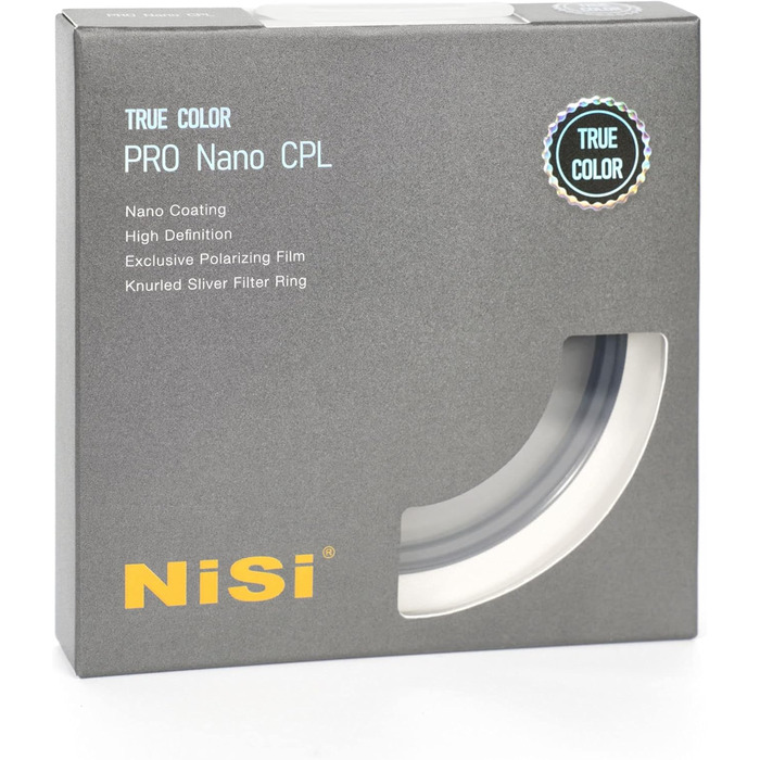 NiSi True Color CPL фільтр поляризаційний 67mm з багатошаровим нанопокриттям для об'єктивів камер