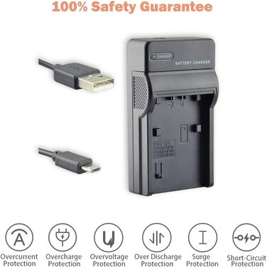 Акумулятор DSTE NP-FH50 Li-Ion (2 шт.) та Micro USB зарядний пристрій для Sony DSLR/DSC/HDR