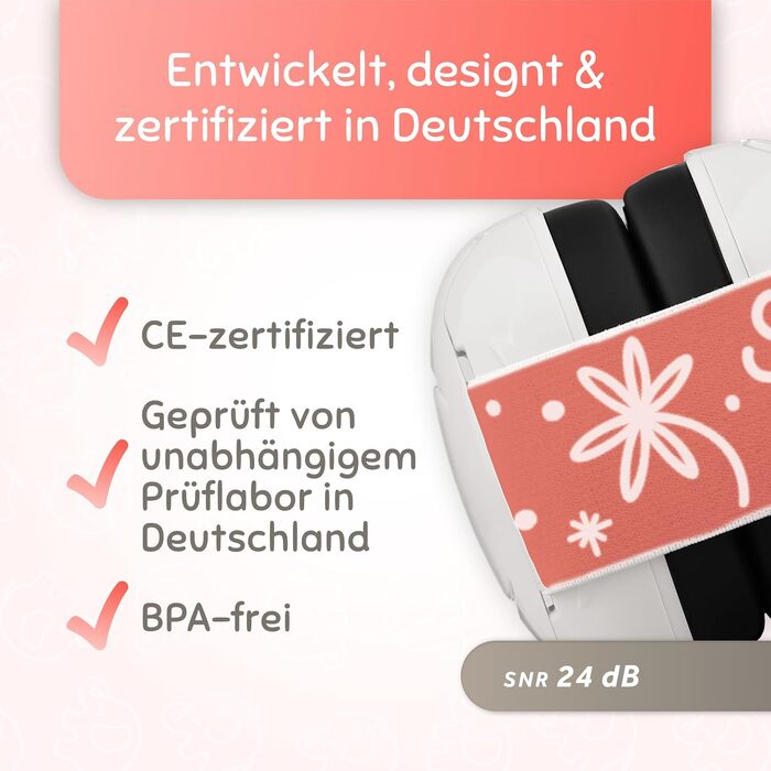 Захисні навушники для немовлят та дітей Schallwerk® Mini+ (Unicorn Dusty) – Преміум захист слуху від шуму для малюків