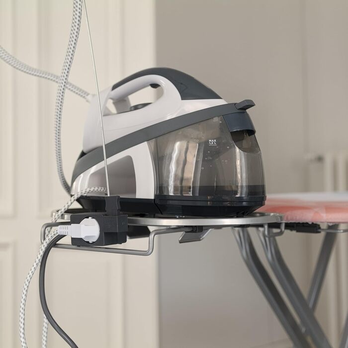 Гладильна дошка Vileda Perfect 2 в 1 Plus, 122 x 44 см, з регульованою підставкою для праски та висувним металевим кріпленням