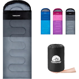 Спальні мішки для дорослих та дітей – ультралегкі, компактні спальні мішки на 3 сезони для походів та кемпінгу. Чорний, 1,3 кг