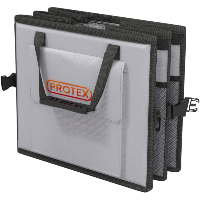 PROTEX Trunk Organizer [2024 Test Winner] 70 L Cooler Bag - Foldable Trunk Bag with Lid - XXL Trunk Box with Insulation (Heat & Cold) - Practical & Waterproof (gray)