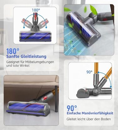 Оригінальна насадка-турбощітка Dyson V7 V8 V10 V11 V15 для твердих підлог та килимів (анти-заплутування)