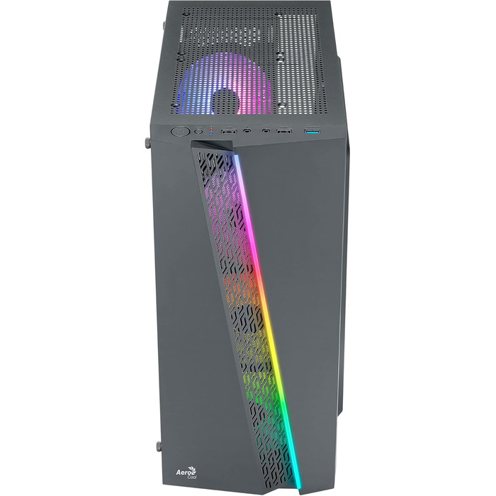 Корпус ПК Aerocool Micro ATX BLADEBK з 3 RGB вентиляторами та сітчастою передньою панеллю (Чорний)