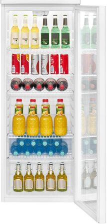 Холодильник для напоїв Bomann® з дверцятами зі скла | Об'єм 245 л, 5 ґратчастих полиць | Автоматична система розморожування, плавне регулювання температури | KSG 7289 білий *Модель 2024* (Виставковий зразки)