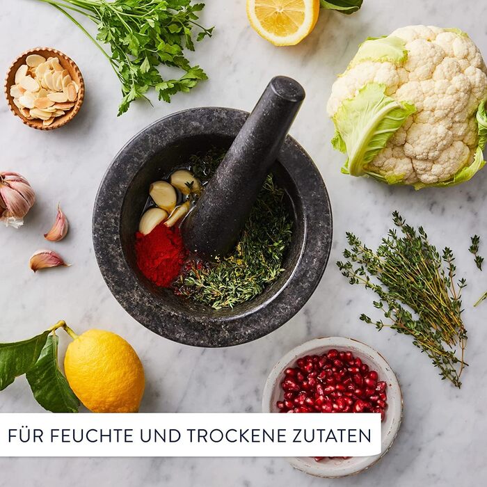 Ступка з матовою гранітною поверхнею Jamie Oliver by Tefal, 14.5 см, для подрібнення трав та спецій, K1823155