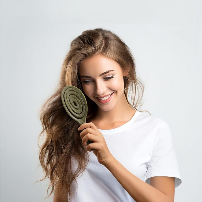Щітка для волосся Chiara Ambra без заплутування - для жінок та чоловіків - розпушувач для кучерявого та довгого волосся - екологічна щітка-розпушувач, щітки для волосся - (Оливковий)