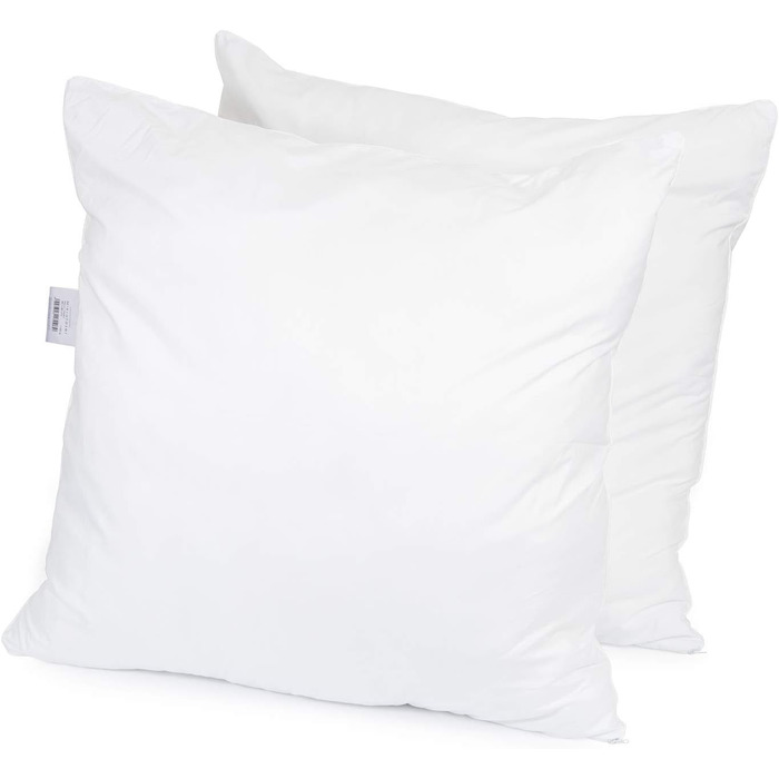 H&F Heimtextilien Top Quality Pillow 80x80 2-Pack | Allergy-Friendly Pillow with Oeko-TEX Certified | Cover: 100% Microfiber | Filling: 1100 Grams Polyester 2 80 x 80 cm