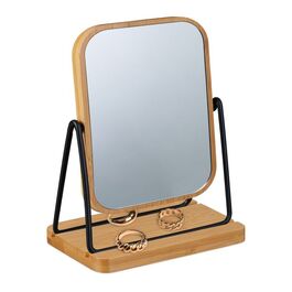 Relaxdays Table Mirror with Bamboo Frame