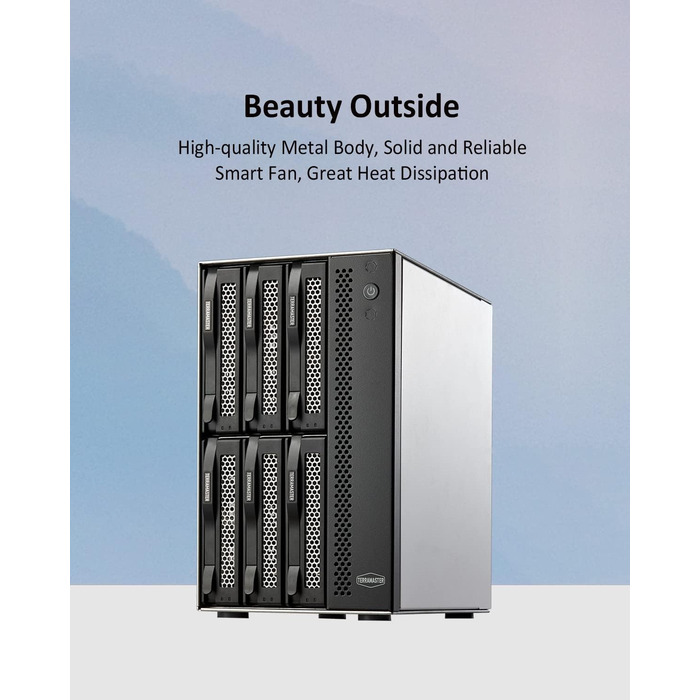 TERRAMASTER Корпус для жорстких дисків 4 відсіки, Rackmount, USB 3.2 Gen2, 10 Gbit/s, Hot-Swap, Plug-and-Play (без HDD), D6-320