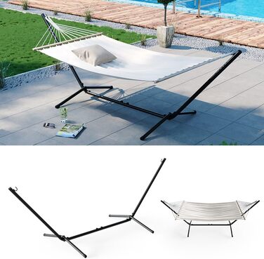 Oskar-Store Hammock Stand 350cm Metal Frame Hammock Stand Sun Lounger Metal