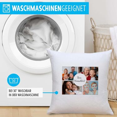 Персоналізована фотоподушка OWLBOOK® з індивідуальним дизайном, подушка з 4 фото, у формі кола, подарунок з фото на замовлення