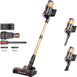 Bergxperten Orizom: Акумуляторний пилосос з автоматичним визначенням пилу | 60 хв роботи | Без мішка | Для килимів, твердих підлог та шерсті тварин | 550 Вт