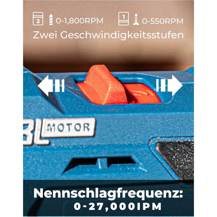 Акумуляторний ударний дриль-шуруповерт DongCheng 18V 50Nm, безщітковий, комплект 19 шт.