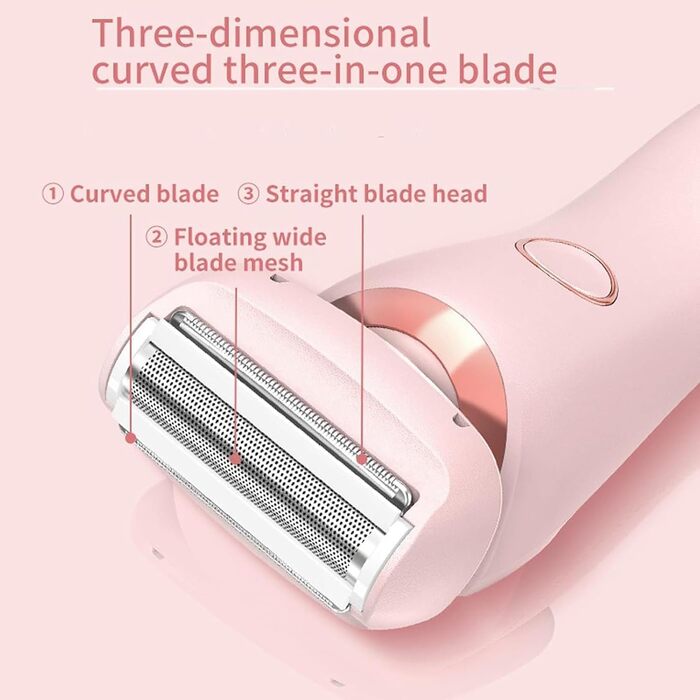 Електричний тример для бікіні з LED-дисплеєм для жінок (рожевий) - SkinGlow Pro, Beautibloom, Glide Pro