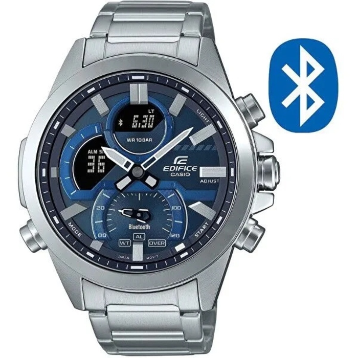 Чоловічий годинник Casio ECB-30D з секундоміром, водонепроникністю та Bluetooth
