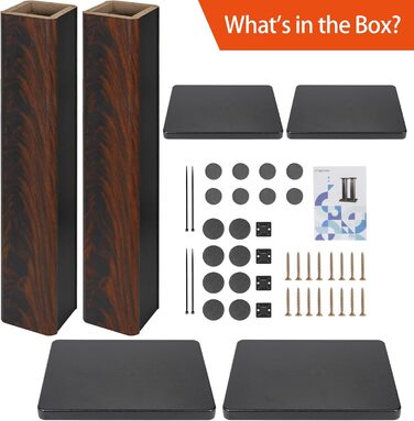 Підставки для акустики 90 см (35 дюймів) з дерева - міцні Hi-Fi підставки для домашнього кіно, універсальні підставки для настільних колонок, наповнювач піском (набір 2 шт.)