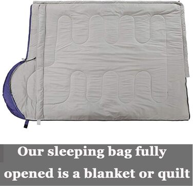 SOULOUT 3-4 Season Sleeping Bag - Waterproof Lightweight Sleeping Bag for Camping, Travel & Outdoor Activities - Ideal for Adults & Kids - 220x83cm (Purple/Right Zip)