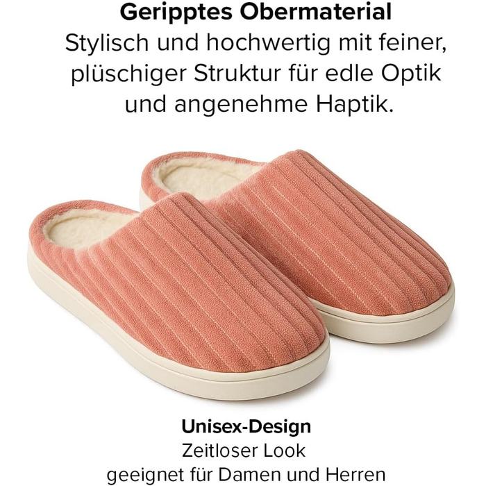 Домашні тапочки для чоловіків та жінок – надзвичайно м'які сліпони для дому – ультралегкі, неслизькі та зручні м'які тапочки – зимові домашні тапочки 37 EU Рожевий