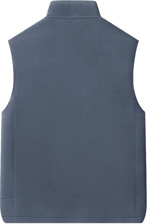 Чоловіча флісова жилетка AIEOE для осені/зими - тепла жилетка з 4 кишенями, стоячий комір, без рукавів, сіра, розмір L