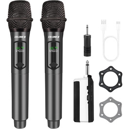 Мікрофон бездротовий K60-2 Grey - комплект з 2 шт. для DJ, співу, промов, вечірок, весіль, сцени