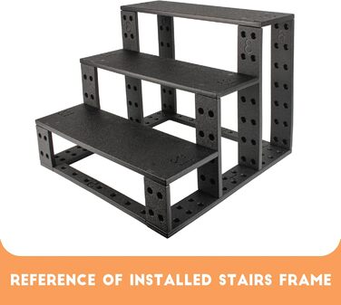 NAMSAN Dog Stairs 3-Step Pet Ladder, Easy Assembly, Cat Stairs with Washable Cover for Sofa, 42 x 40 x 31cm