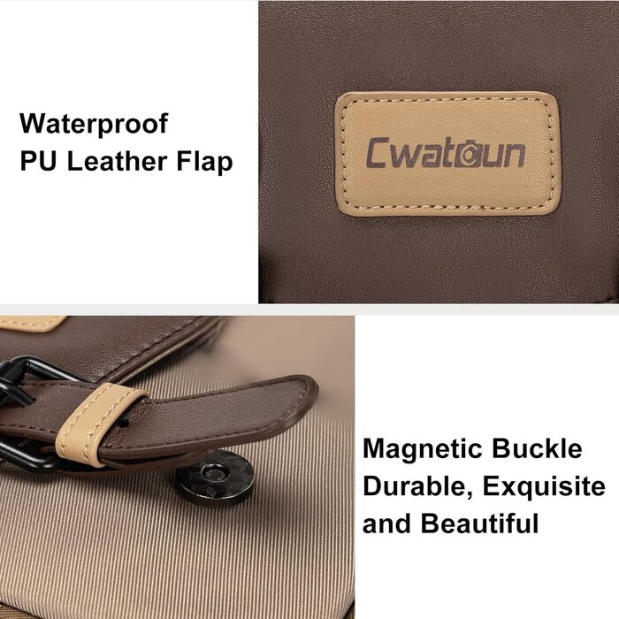 Компактна камера Cwatcun з водонепроникним корпусом та штативом, для фотографії DLR/LR/piegelloe, об'єктив (коричневий)