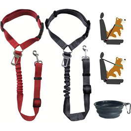 Авторемені для собак у машину, 2 шт. - безпечний пасок для тварин, кріплення на підголівник