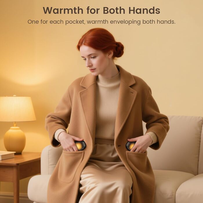 Jonwall Електричні грілки для рук 2 шт., USB-грілки, багаторазові, 3 режими нагріву, портативні, для кемпінгу, гольфу, чорні