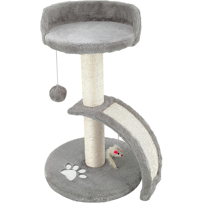 Дерево-кіт Beltom® Kratzbaum 54 см. Рожево-біле (сіре) - ігровий комплекс для котів
