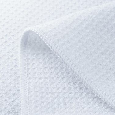 Рушники для посуду Polyte з мікрофібри вафельні, 340 GSM, 41x71 см, білі, набір 12 шт.