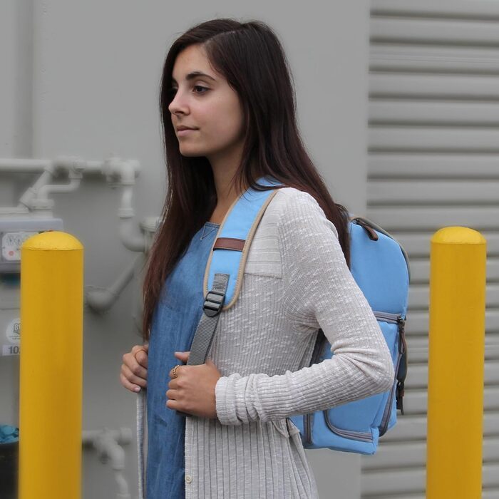 Рюкзак для камери GoPro, DSLR: рюкзак для фотоапарата, для подорожей, з відділенням для ноутбука та штатива, водовідштовхуваний, (Bleu)