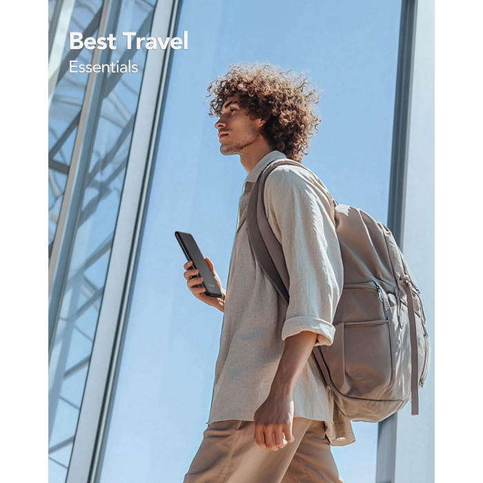 Power Bank Charmast 26800mAh з 4 виходами та 3 входами, USB-C, для iPhone, iPad, Samsung, чорний