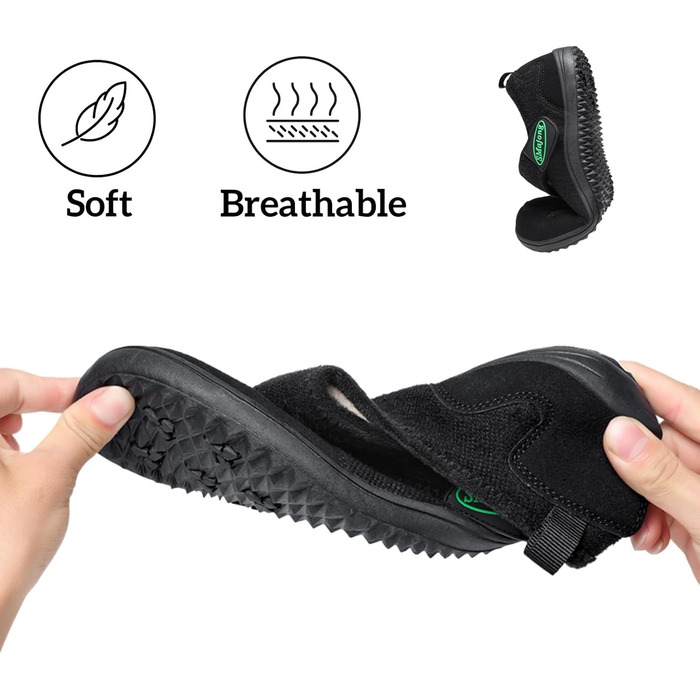 SMajong Теплі домашні тапочки для чоловіків та жінок. Зручні, неслизькі, легкі, з повним закриттям, з фетру. Для дому та вулиці. Розміри 36-46. Колір: червоний.