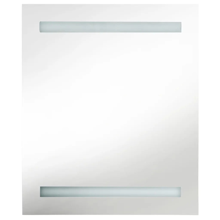 Шафа у ванну кімнату з дзеркалом та LED-підсвіткою, антрацит, 50 x 14 x 60 см