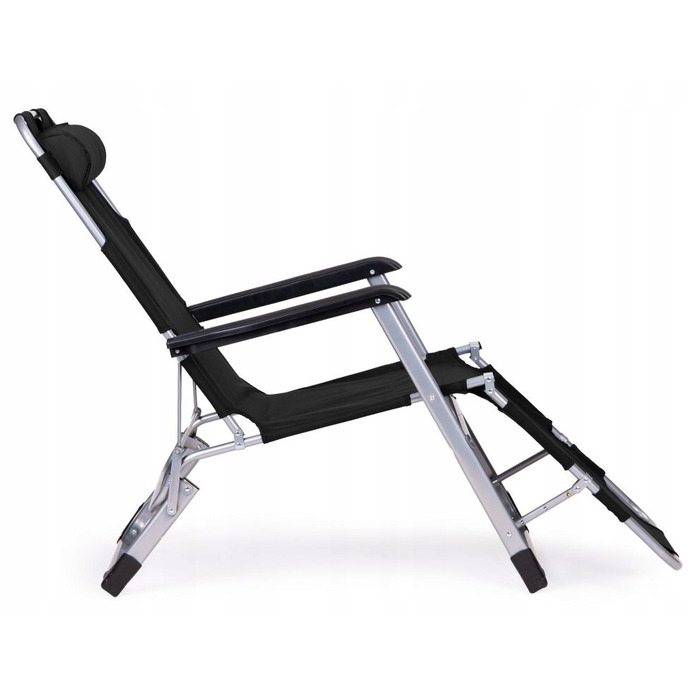 Садовий шезлонг MultiGarden ZRL010F BLACK, чорний