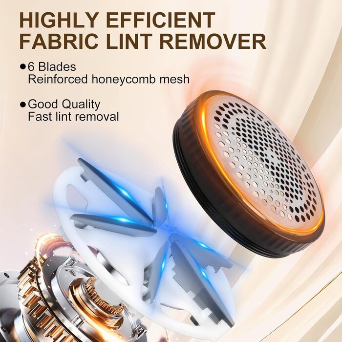 Електричний видалення ворсу Fusselrasierer з LED-дисплеєм, 3 режими потужності, USB, 3 змінні леза, для всіх тканин