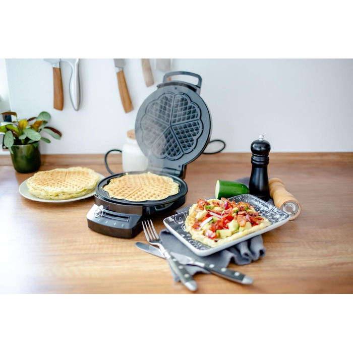 Steba Germany WE 1 Waffle Maker - Non-Stick, Adjustable Temperature, Folding Design
