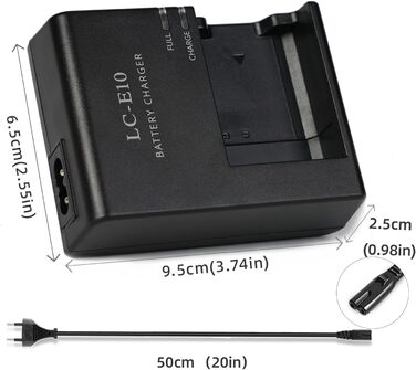 Зарядний пристрій для акумулятора Canon LP-E10/LC-E10C/LC-E10/LC-E10E (сумісний з EOS Rebel T7, T6, T5, T3, T100, EOS 4000d, 3000d, 2000d, 1500d, 1300d, 1200d, 1100d, 1100dkiss)