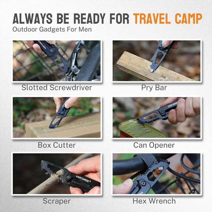 Мультитул-брелок для чоловіків: ніж-складник, мультиінструмент для подарунків, кемпінгу, дня народження, Advent-календарю 2025